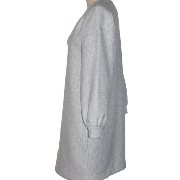 GAP  Grey Fleece Mock neck Long Sleeve  Sweatshirt Dress Size M - Picture 4 of 11
